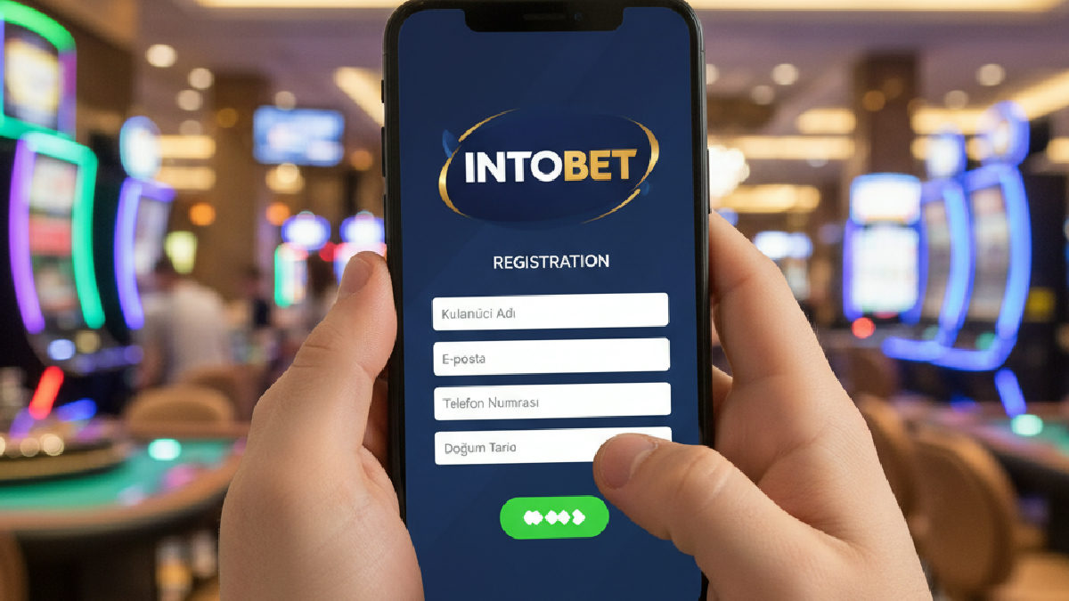 Intobet kayıt ol sürecini gösteren mobil arayüz ile hızlı üyelik.