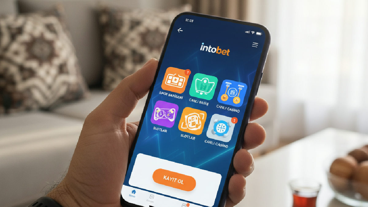 Intobet mobil uygulaması üzerinden kolayca üyelik ve giriş işlemleri.