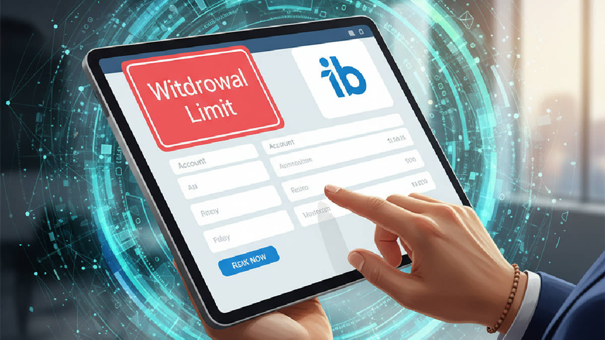 Intobet maksimum çekim limitlerini gösteren güvenli online finansal arayüz.